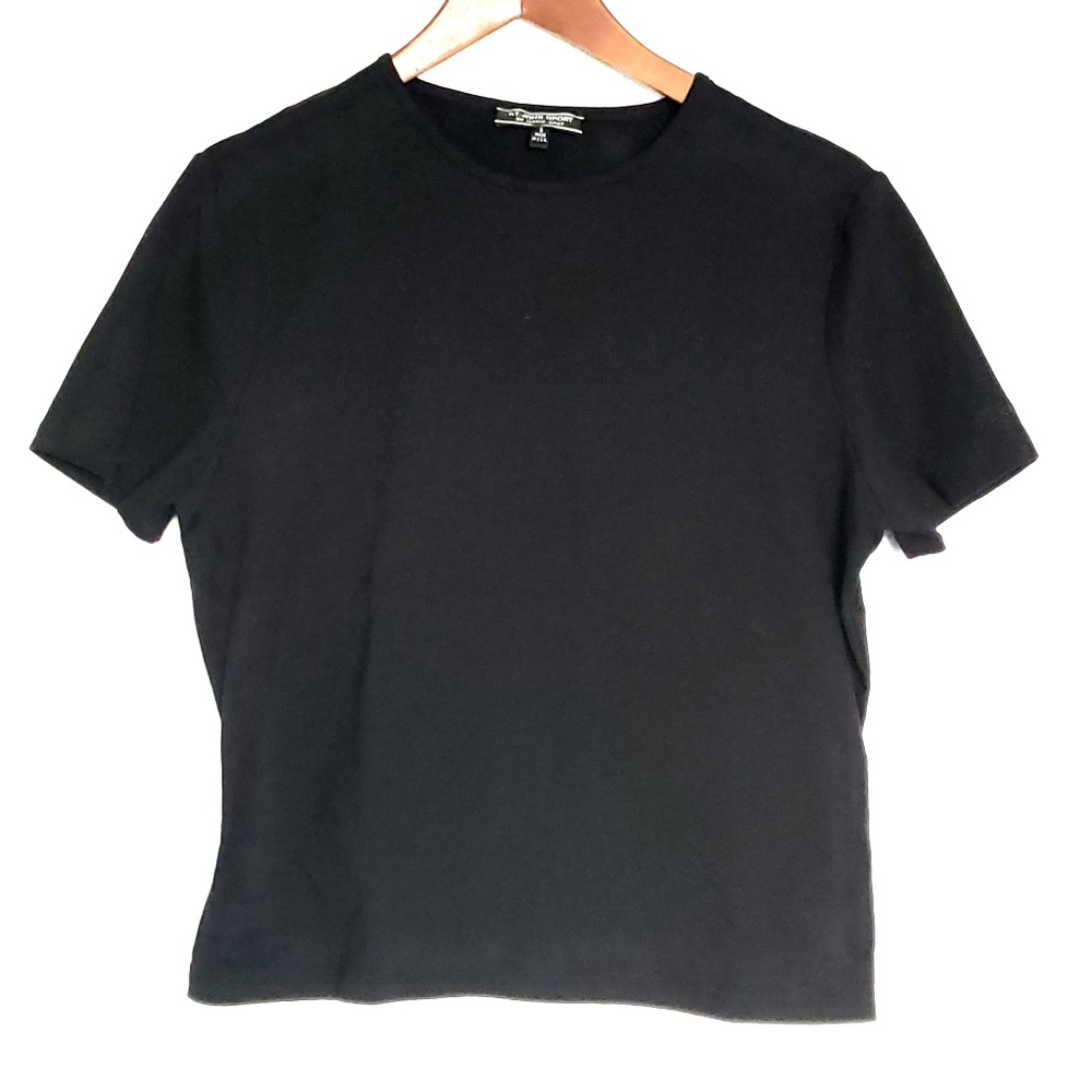 St. John Sport by Marie Gray Basic Black Tee Sz S